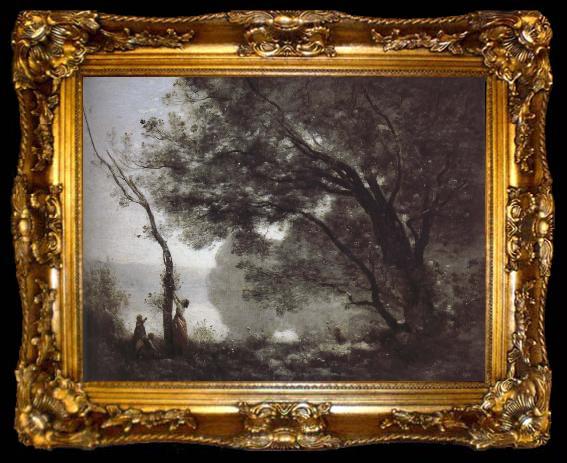 framed  Jean-Baptiste Corot Mott memories Fontainebleau, ta009-2